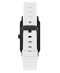 Anne Klein Women's Connect It Illume Smartwatch with Black Leather and White Silicone Band, 37mm