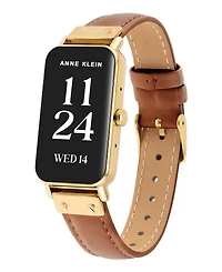 Anne Klein Women's Connect It Illume Smartwatch with Brown Leather and Blue Silicone Band, 37mm