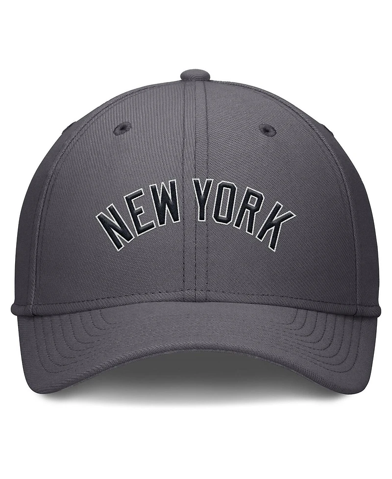 Nike Men's Gray New York Yankees Swoosh Performance Flex Hat