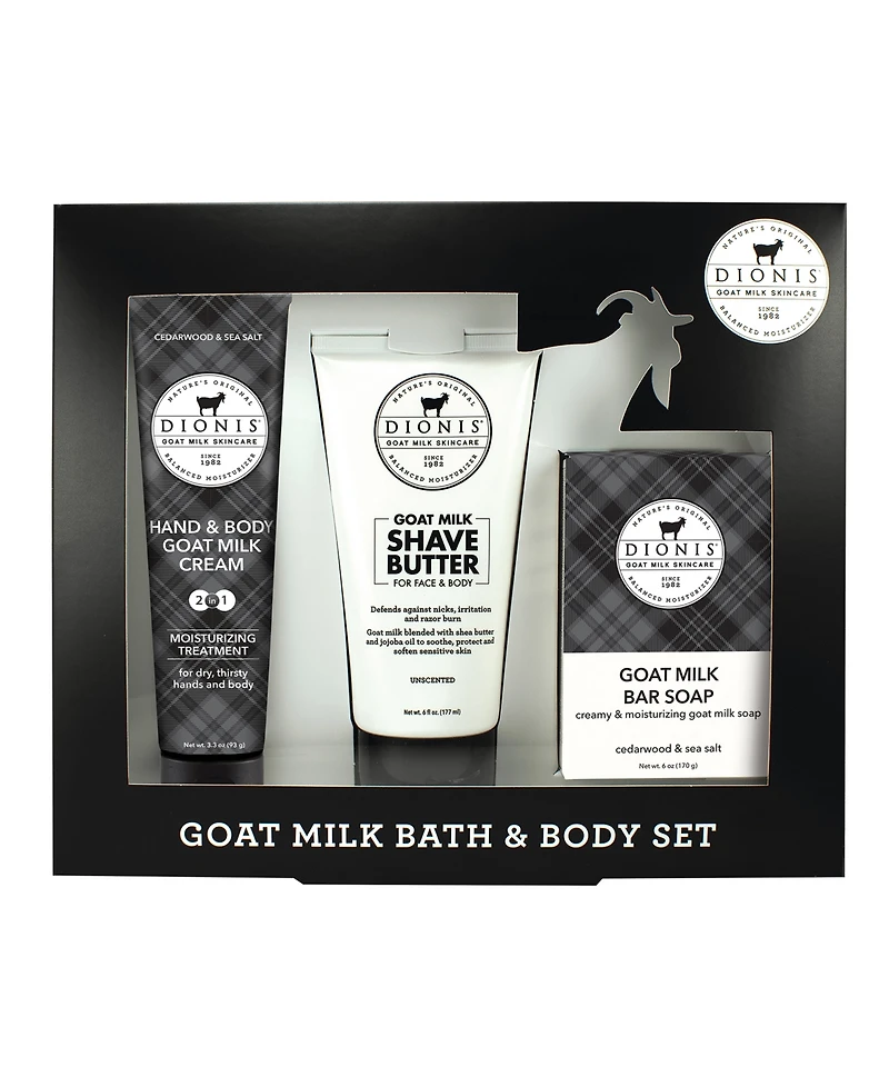 Dionis Goat Milk Cedarwood Sea Salt Bath and Body Set