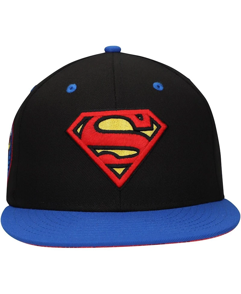 Lids Men's Black Superman Comic Undervisor Fitted Hat