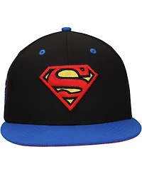 Lids Men's Black Superman Comic Undervisor Fitted Hat
