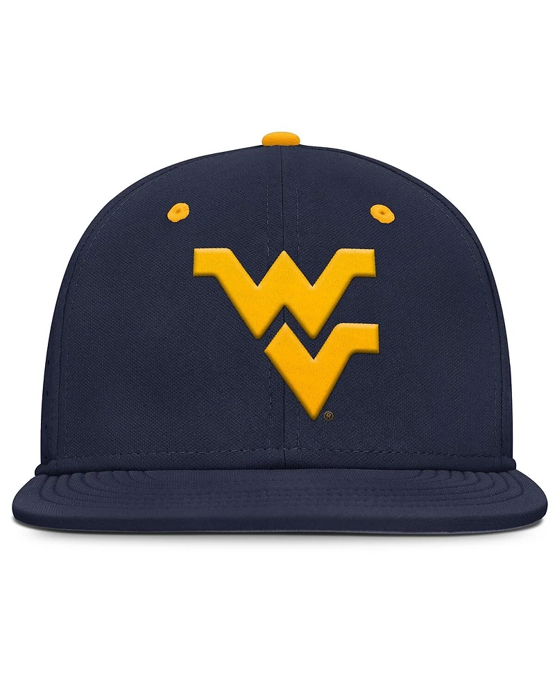 Nike Men's Navy West Virginia Mountaineers On-Field Dugout True Performance Fitted Hat
