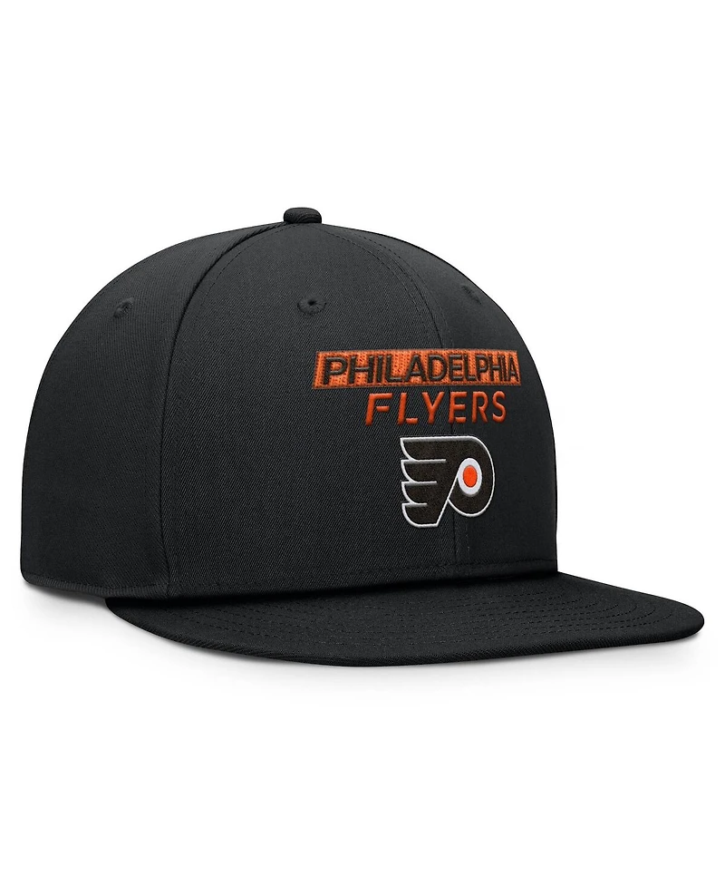 Fanatics Men's Black Philadelphia Flyers Authentic Pro Prime Snapback Hat
