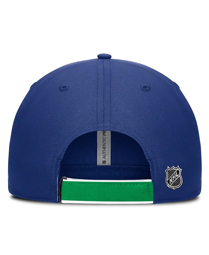 Fanatics Men's Blue/Green Vancouver Canucks Authentic Pro Ripstop Adjustable Hat