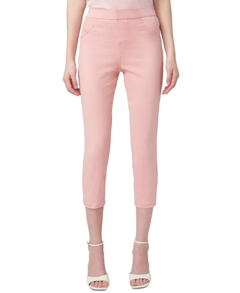 Hue Women's Mid-Rise Pull-On Denim Capri Leggings