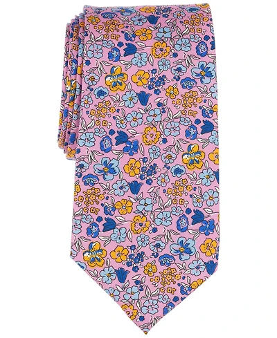 Men's Classic Floral Print Silk Tie