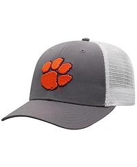 Top of the World Men's Gray/White Clemson Tigers Victory Baseline Trucker Adjustable Hat