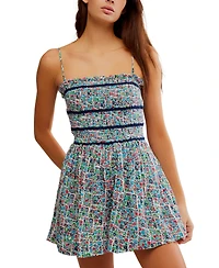 Free People Women's Bali Checked Out Printed Romper