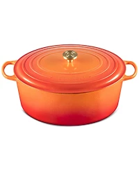 Le Creuset Signature 15.5-Qt. Flamme Doree Oval Oven with Crucible Knob - 100th Anniversary Edition