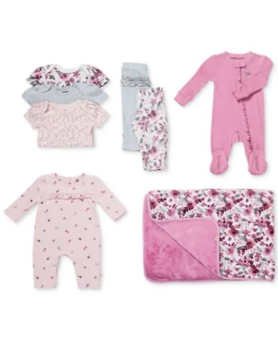 Huggies Baby Girls Floral Collection Bodysuits Pants Coverall Headband Set Footed Coverall Blanket