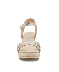 Anne Klein Women's Weekend Embellished Espadrille Wedge Sandals