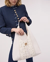 Sam Edelman Sylvia Crochet Raffia Hobo Bag
