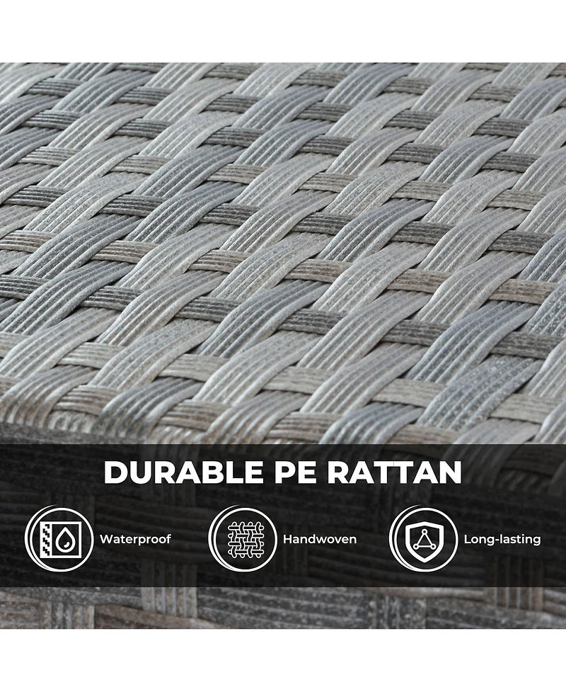 Xizzi 12 Pieces Outdoor Furniture Patio Sectional Sofa,No Assembly Required Pe Wicker Conversation Sets with Armchairs,Ottomans and Coffee Table