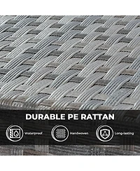 Xizzi 12 Pieces Outdoor Furniture Patio Sectional Sofa,No Assembly Required Pe Wicker Conversation Sets with Armchairs,Ottomans and Coffee Table