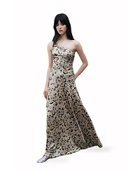 Nocturne Women's One Shoulder Printed Maxi Dress