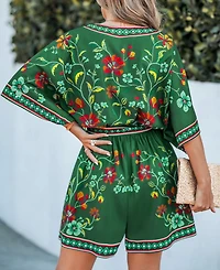 Cupshe Women's Prairie Blossom Floral Romper