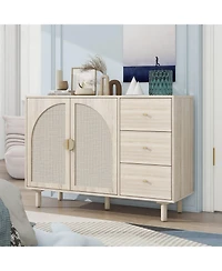 Mondawe 2 Door 3 Drawer Cabinet, Suitable for Bedroom, Living Room, Study