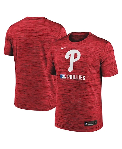 Nike Men's Red Philadelphia Phillies Authentic Collection Velocity Performance Practice T-Shirt