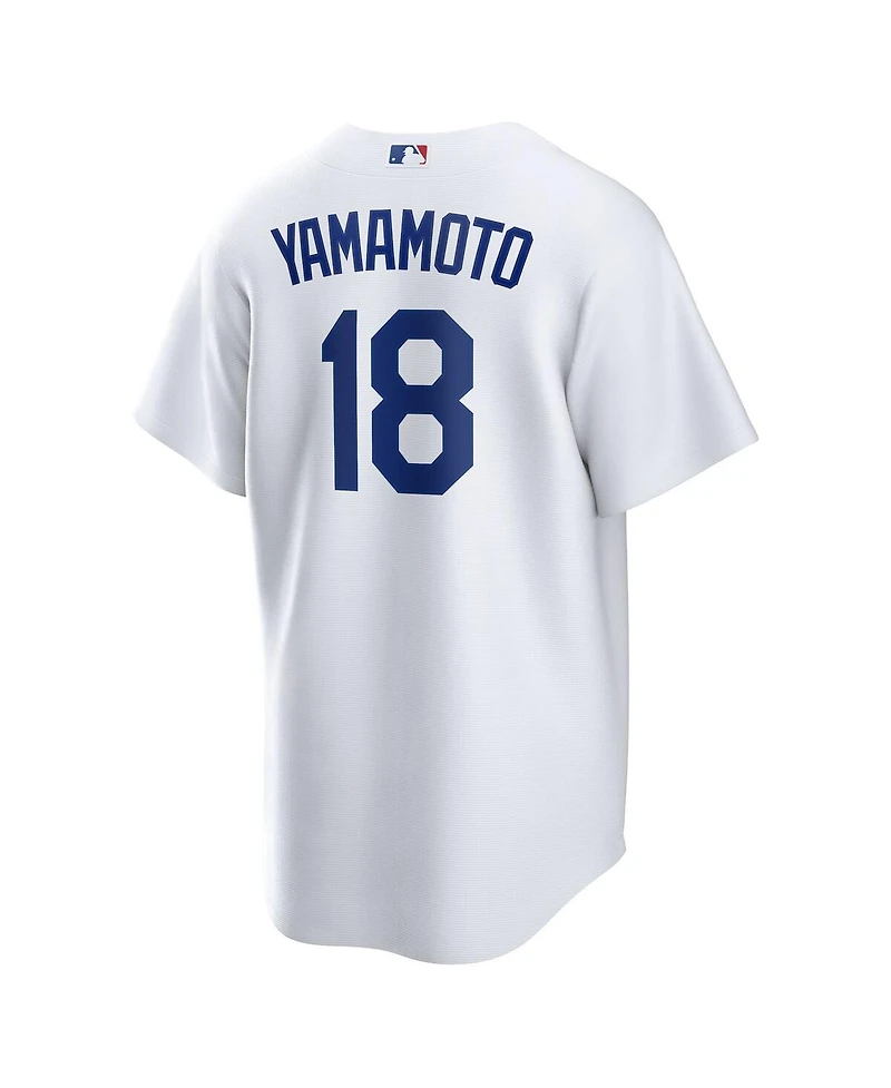 Nike Men's Yoshinobu Yamamoto White Los Angeles Dodgers Home Replica Player Jersey