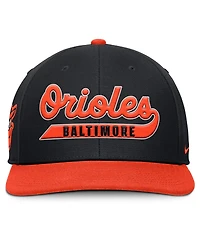 Nike Men's Black/Orange Baltimore Orioles Pro Performance Snapback Hat