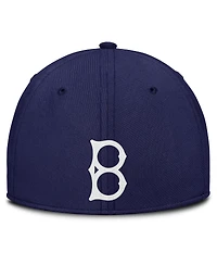 Nike Men's Navy/Gray Brooklyn Dodgers Rise Swoosh Performance Flex Hat