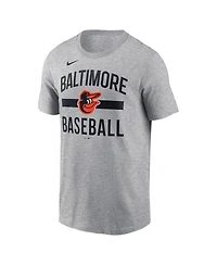 Nike Men's Heather Gray Baltimore Orioles Arched T-Shirt