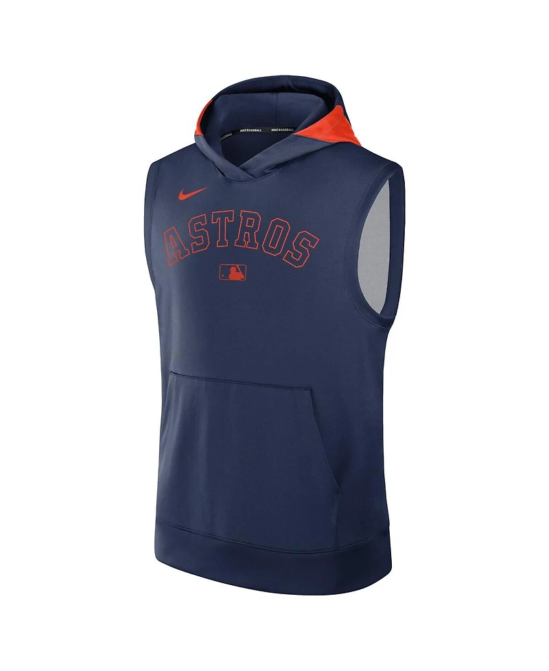 Nike Men's Navy Houston Astros Authentic Collection Performance Sleeveless Pullover Hoodie