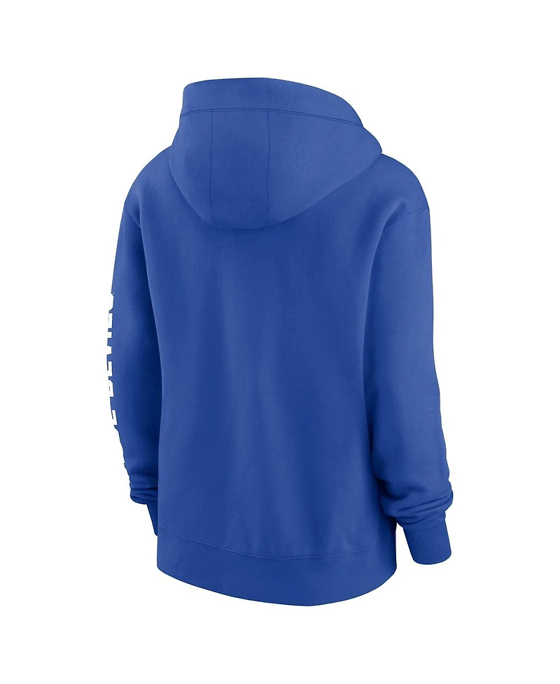 Nike Women's Royal Duke Blue Devils Oversize Lockup Phoenix Full-Zip Hoodie Jacket