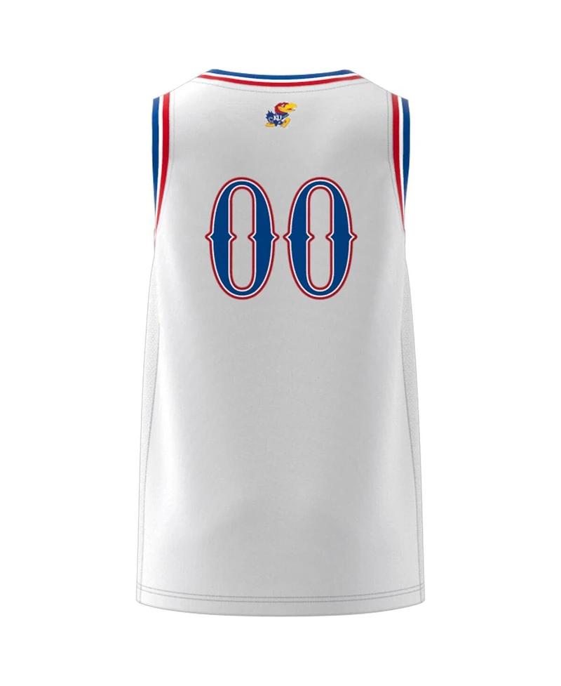 Adidas Men's 00 White Kansas Jayhawks Swingman Jersey