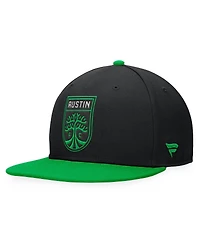 Fanatics Men's Black/Green Austin Fc Downtown Snapback Hat