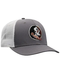 Top of the World Men's Gray/White Florida State Seminoles Victory Baseline Trucker Adjustable Hat