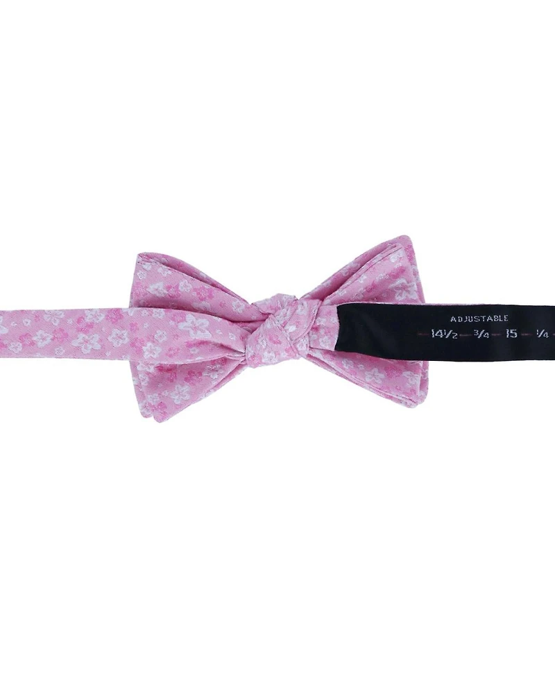 Trafalgar Men's Hanami Cherry Blossom Burst Linen Blend Novelty Bowtie
