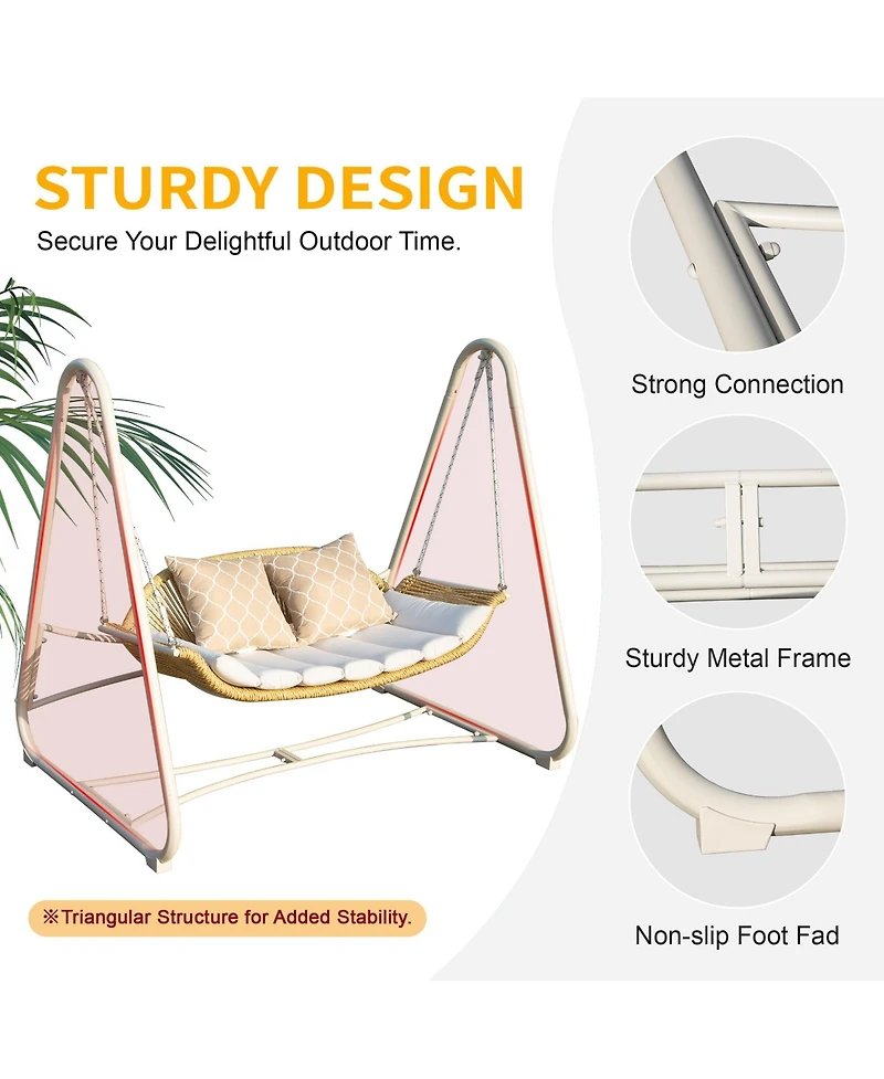 Mondawe Outdoor Patio Porch Swing