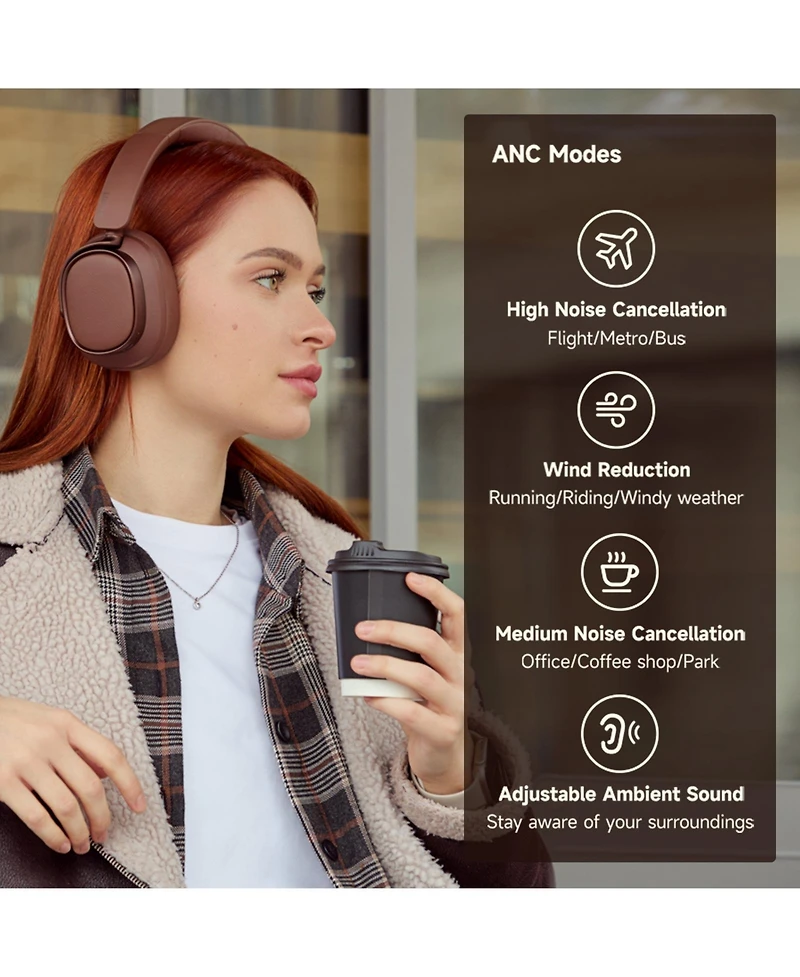 Edifier Active Noise Cancelling Headphones, 92H Playtime Fast Charging