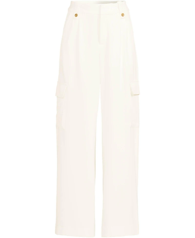 Lands' End Women's Soft Polish Cargo High Rise Wide Leg Pants