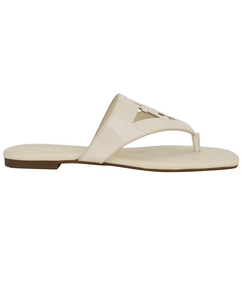 Tommy Hilfiger Women's Tremmy Cutout Logo Flat Thong Sandals