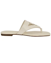 Tommy Hilfiger Women's Tremmy Cutout Logo Flat Thong Sandals