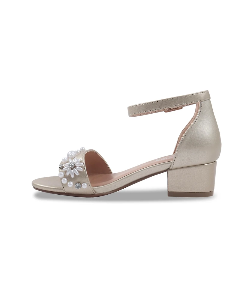 Kenneth Cole Reaction Little and Big Girls Cultivated Pearl Farah Heel Sandal