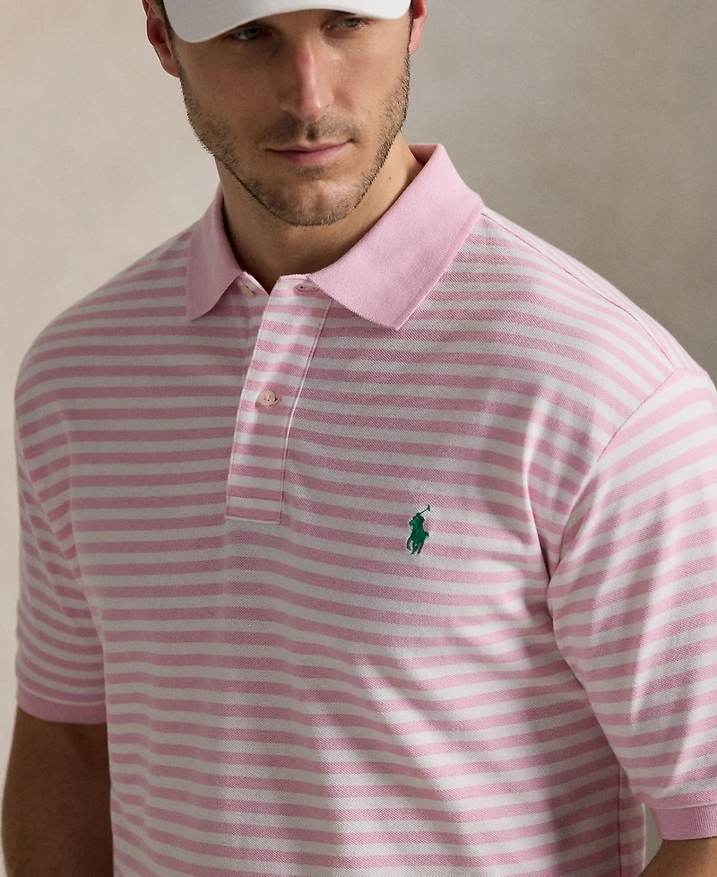 Polo Ralph Lauren Men's Big & Tall Striped Mesh Polo Shirt