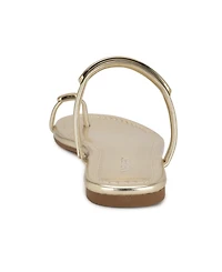 Nine West Women's Balon Strappy Toe Loop Flat Sandals