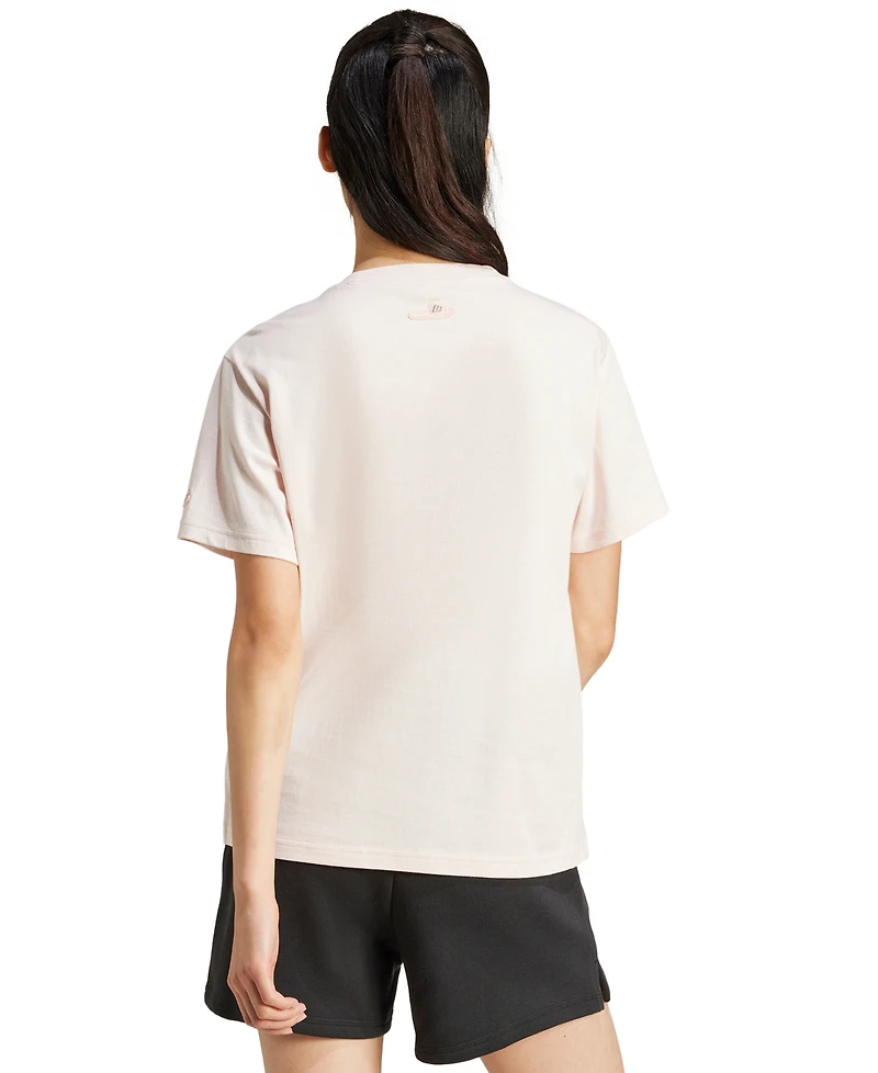 adidas Women's Cotton Logo Slide Crewneck T-Shirt