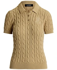 Lauren Ralph Women's Cable-Knit Polo Shirt