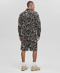 Mode Of One Mens Floral Embroidered Shacket Shorts Exclusively At Macys