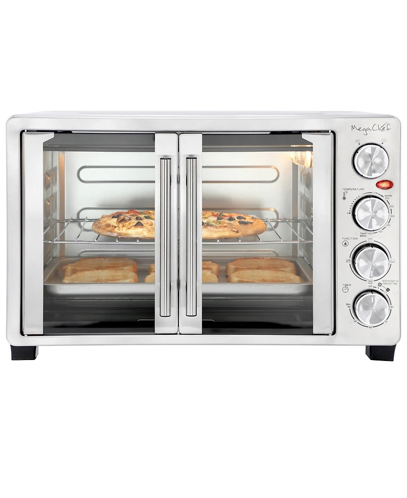 MegaChef 30 Quart French Door Multi-Function Electric Toaster Oven