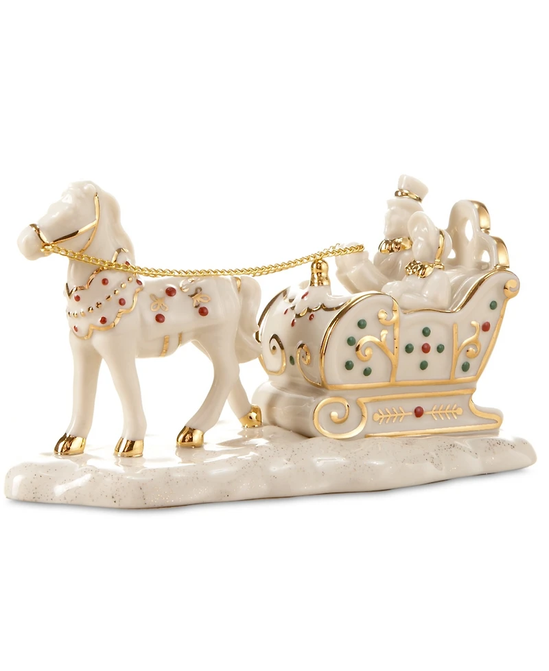 From The Vault! Lenox Mistletoe Park Horse & Sleigh Figurine, Exclusively at Macy's