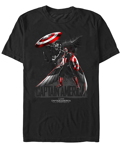 Marvel Men's Captain America Brave Pose Short Sleeve T-Shirt