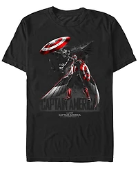 Marvel Men's Captain America Brave Pose Short Sleeve T-Shirt