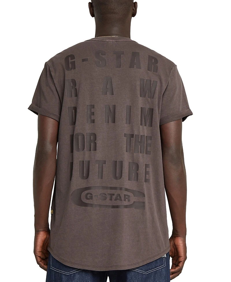 G-Star Raw Men's Lash Relaxed Fit Short Sleeve Crewneck Logo Graphic T-Shirt