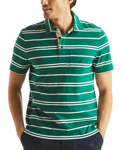 Nautica Men's Short Sleeve Striped Polo Shirt